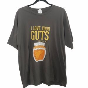 Gray I love Your Guts Kombutcha Graphic T-shirt
